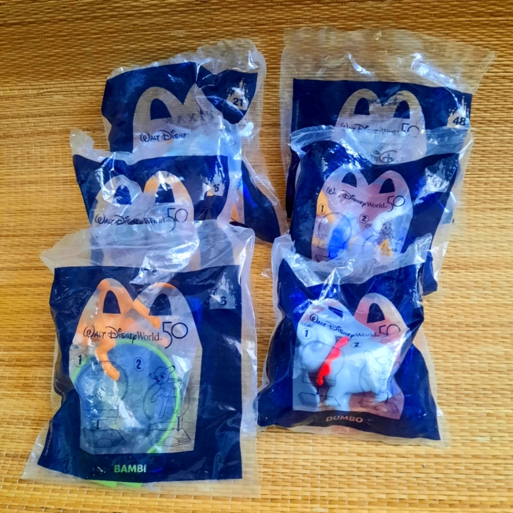 Walt Disney World/McDonalds 50th Anniversary Happy Meal Toys-(6)